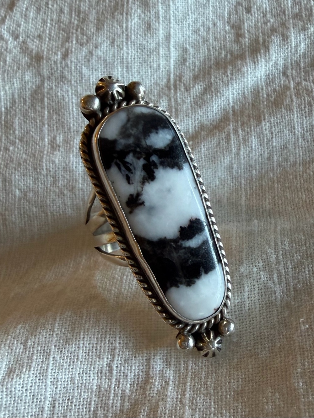Native American White Buffalo Turquoise Ring